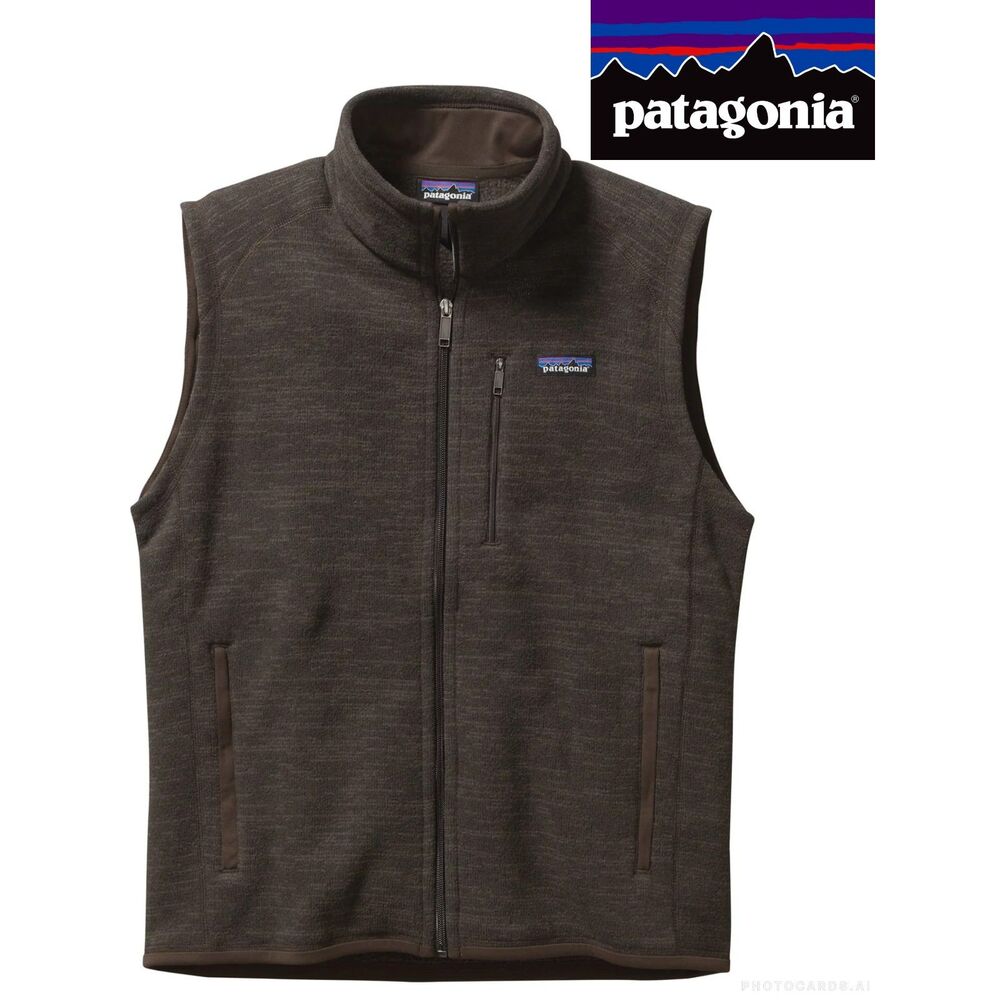 NWOT Patagonia Better Sweater Vest Full Zipper in Dark Walnut Men Size XL